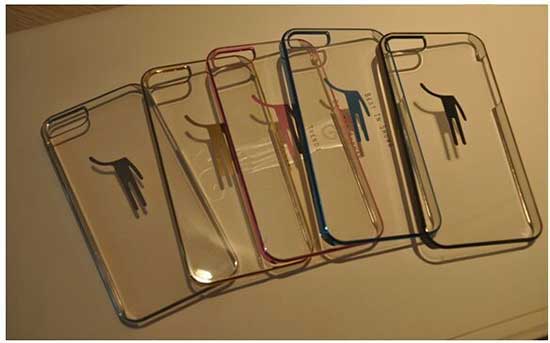 手機保護套激光打標樣品